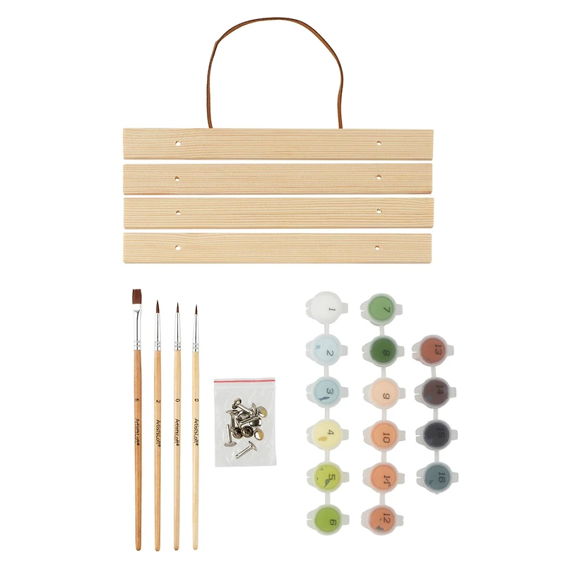 8" x 10" Horses Paint-by-Number Kit with Wood Display Hanger by Artist's Loft®