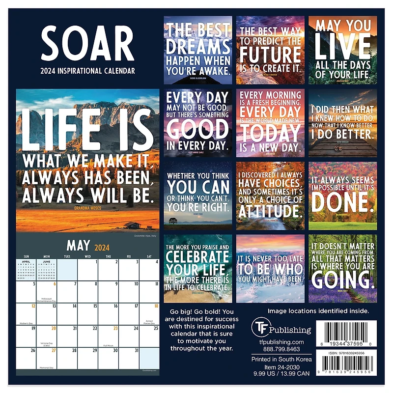 TF Publishing 2024 Soar Mini Calendar