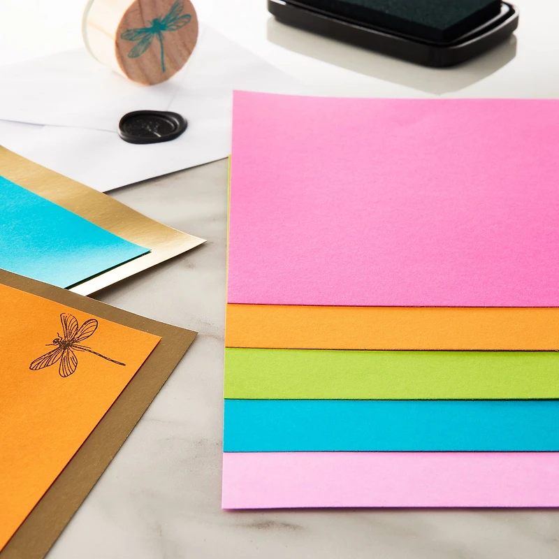 12 Packs: 100 ct. (1,200 total) The Brights 6" x 6.5" Cardstock Paper by Recollections™