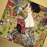RIOLIS Lady with a Fan After Gustav Klimt Counted Cross Stitch Kit