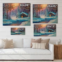 Designart - Old Cabin In Winter Forest I
