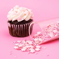 AC Food Crafting 5 Petal Flower Bulk Polished Pressed Candy Sprinkles, 25lb.