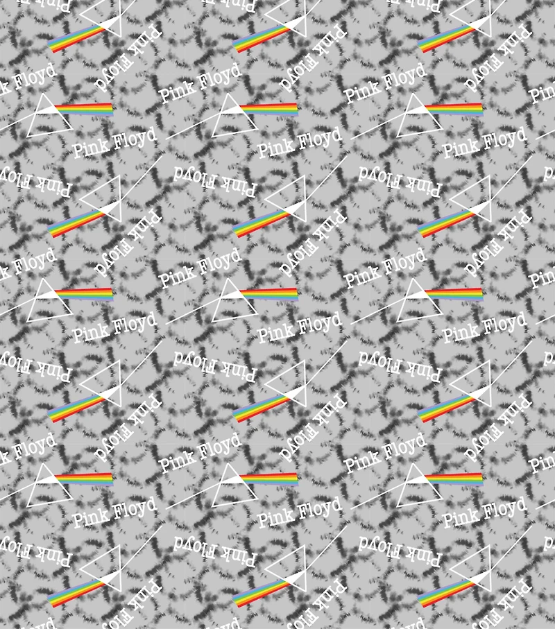 Perryscope Pink Floyd Tie Dye Dark Side Cotton Fabric