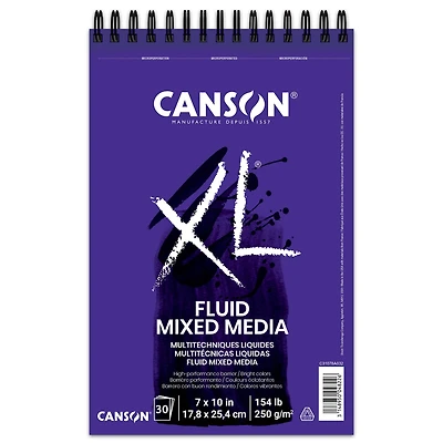 Canson® XL® Fluid Mixed Media Paper Pad, 7" x 10"