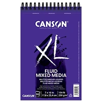 Canson® XL® Fluid Mixed Media Paper Pad, 7" x 10"