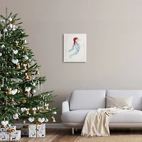 Stupell Industries Coastal Christmas Seahorse Santa Canvas Wall Art