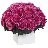 11" Dark Pink Carnation Arrangement with Vase
