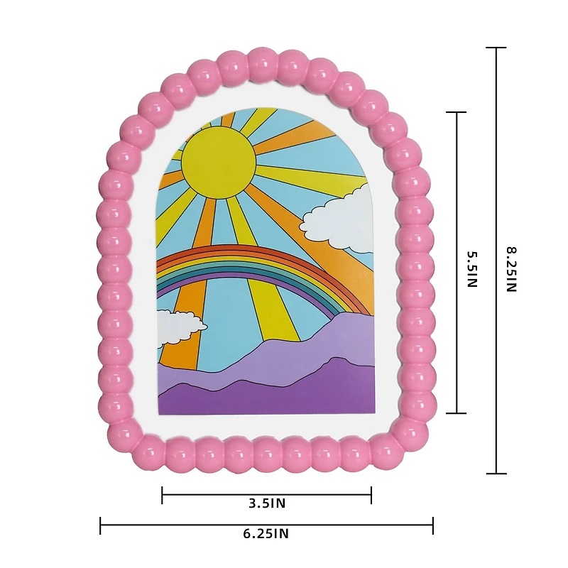 5" x 7" Beaded Arch Retro Frame with Mat by Studio Décor