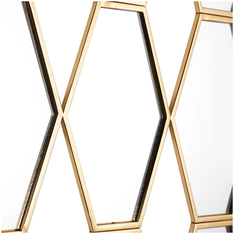 The Novogratz Gold Diamond & Hexagon Wall Mirror