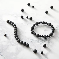 9 Pack: Black Lava Round Beads, 8mm by Bead Landing™