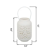 Flora Bunda® 7.5" Celtic Knot LED Ceramic Lantern
