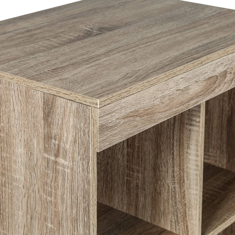 Honey Can Do Brown Stackable 6 Cube Shelf Organizer with Anti-Tip Hardware