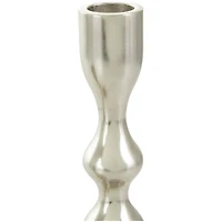 Contemporary Aluminum Taper Candle Holder Set