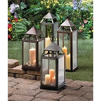 18'' Rustic Silver Contemporary Lantern