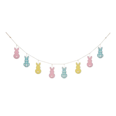 Glitzhome® 6ft. Easter Metal Bunny Garland