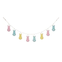 Glitzhome® 6ft. Easter Metal Bunny Garland