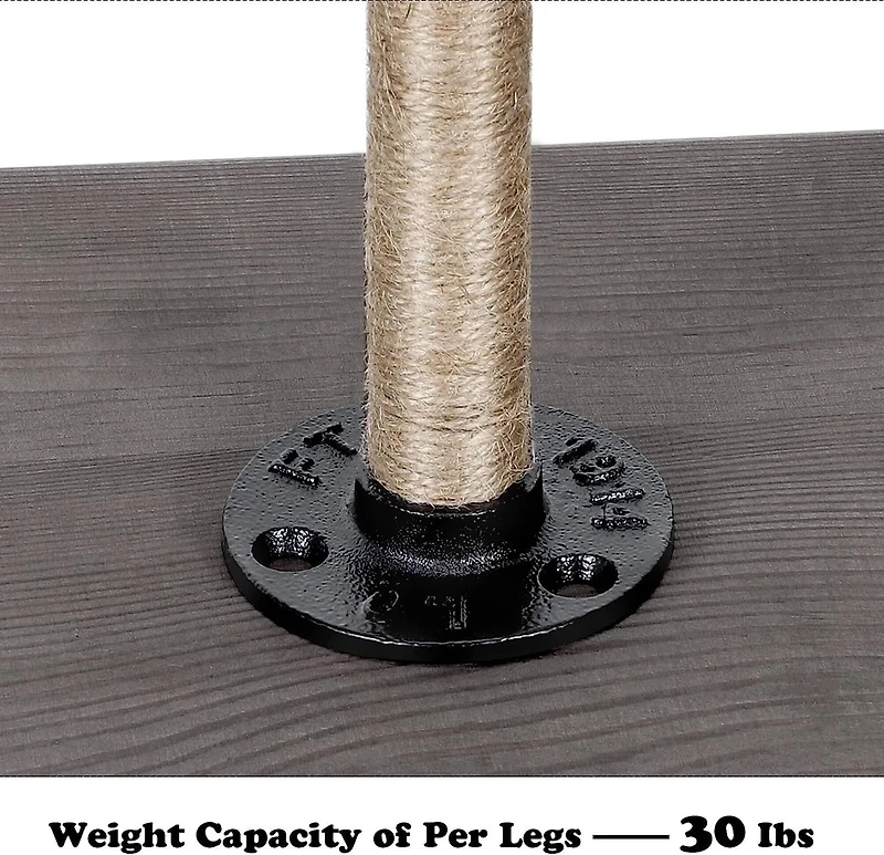NEX™ Brown Industrial Pipe Metal Table Legs with Casters, 4ct.