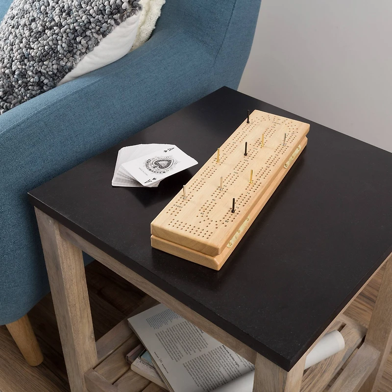 Toy Time Wood Cribbage Board Game Set