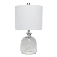 Lalia Home 20" Smokey Gray Hammered Glass Jar Table Lamp