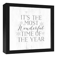 The Most Wonderful Time of the Year 12x12 Black Framed Canvas