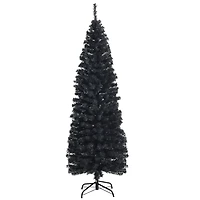 Costway 6ft. Unlit Black Slim Artificial Christmas Tree