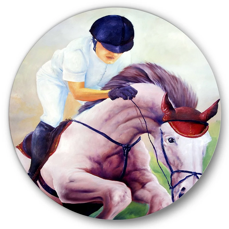 Designart - Jockey On Galoping Horse