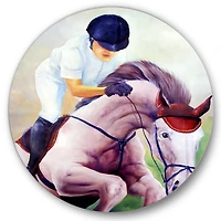 Designart - Jockey On Galoping Horse