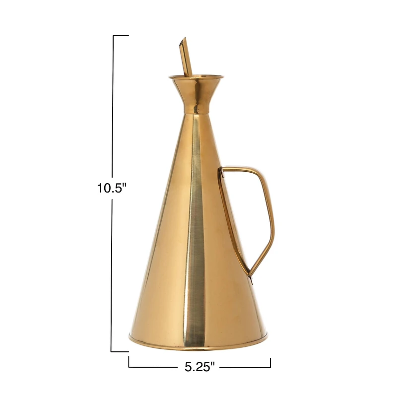 Hello Honey® Gold Stainless Steel Oil Cruet
