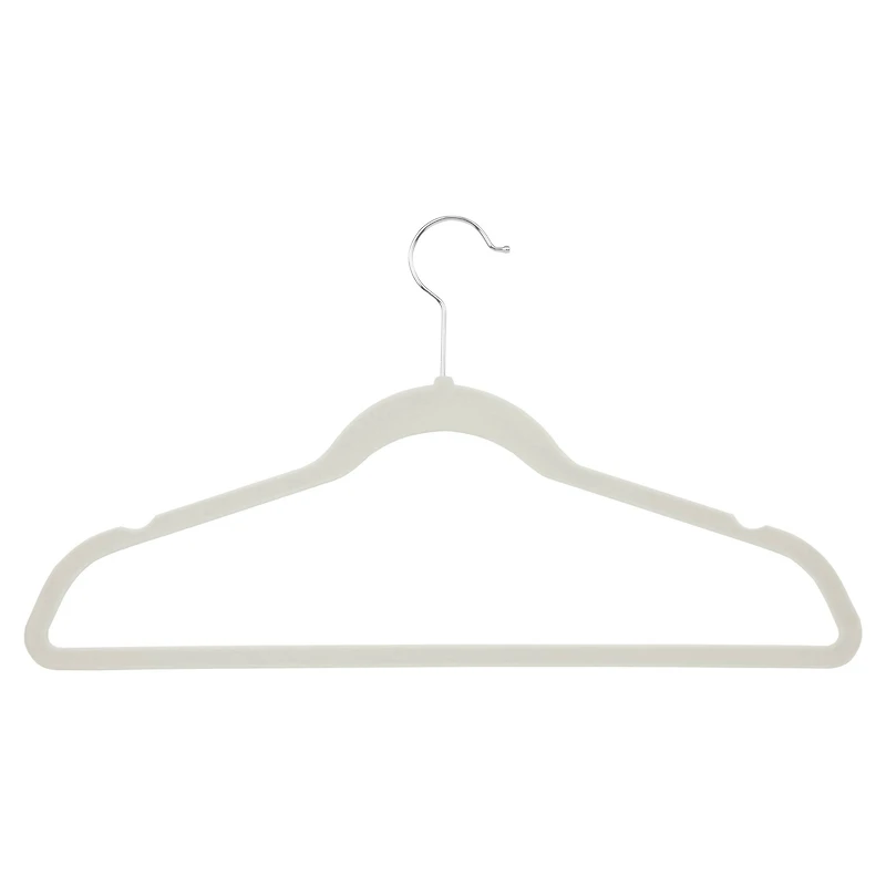 Honey Can Do White Collapsible Hangers w/ Velvet Non-Slip Hangers, 55ct.
