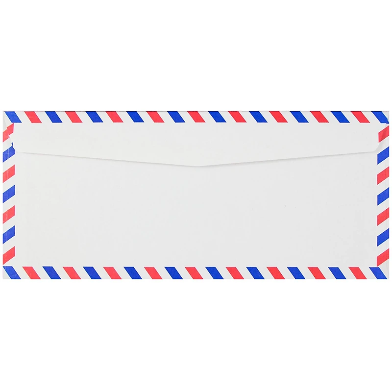 JAM Paper 4.125" x 9.5" White Airmail Envelopes