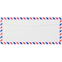 JAM Paper 4.125" x 9.5" White Airmail Envelopes