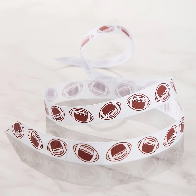 5/8" x 7yd. Football Ribbon by Celebrate It® Classic