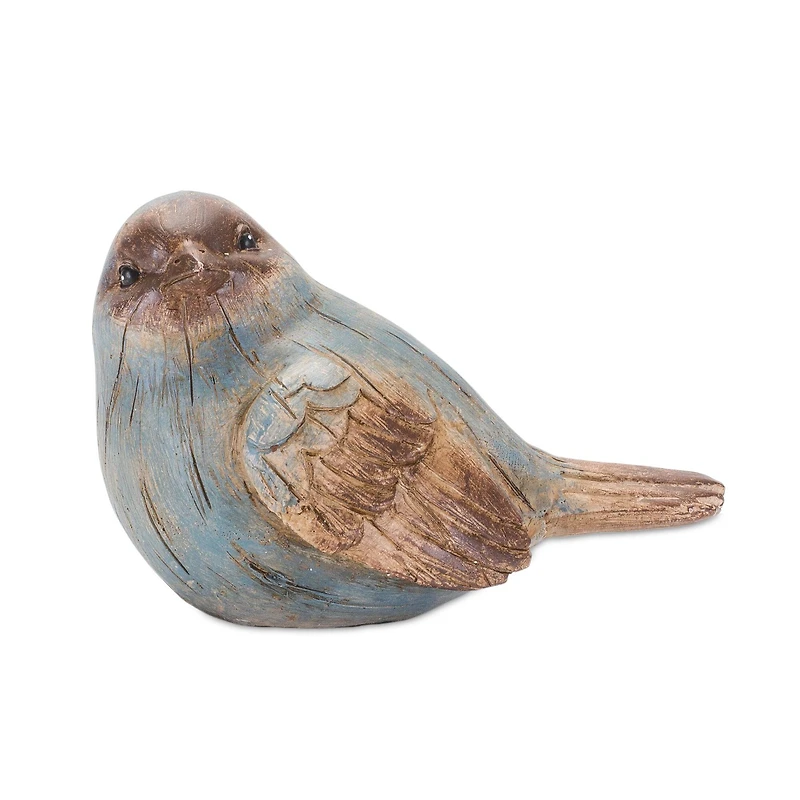 3" Rustic Blue Bird Figurine Set
