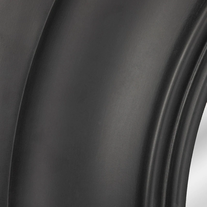 Hello Honey® Black Hexagonal Carved Wood Framed Wall Mirror