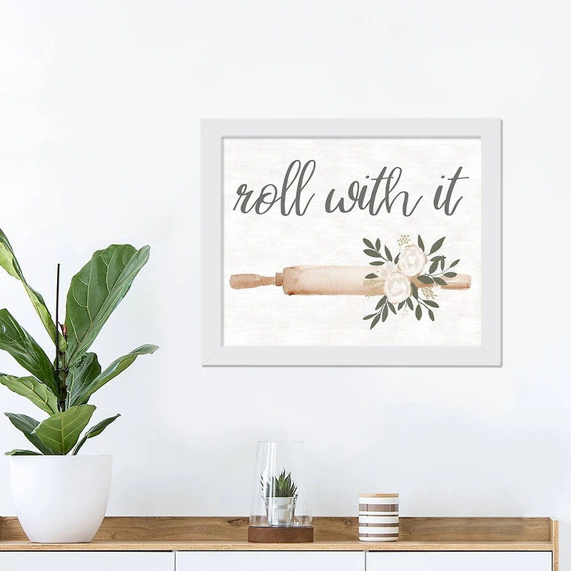Roll with It 11" x 14" White Framed Print Under Plexiglass