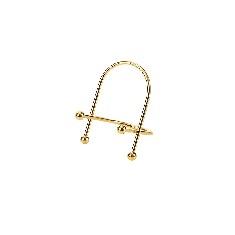 Golden Curved Wire Photo Easel by Studio Décor