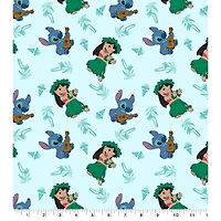 Disney® Blue & Green Lilo & Stitch Vacation Icons Cotton Fabric