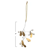 Hello Honey® Gold Metal Leaf & Acrylic Bead Ornament