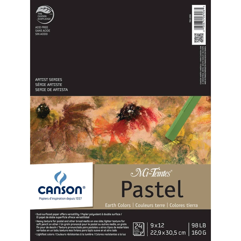 6 Pack: Canson® Mi-Teintes® Earthtones Pastel Paper Pad, 9" x 12"