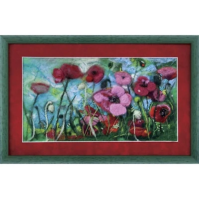 Crystal Art Felting Kit Poppies
