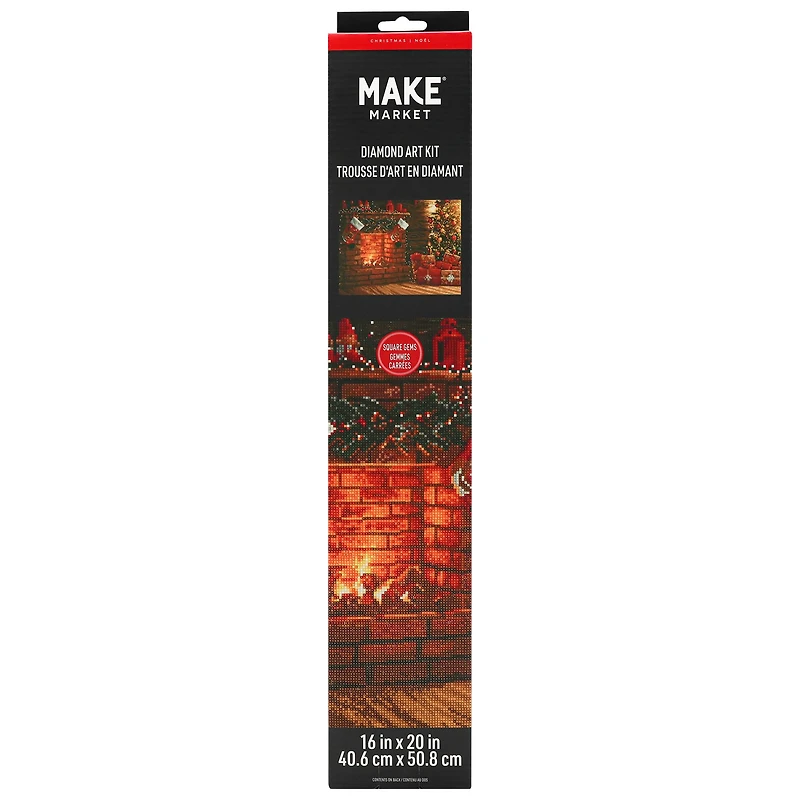 16" x 20" Fireplace Diamond Art Kit by Make Market®