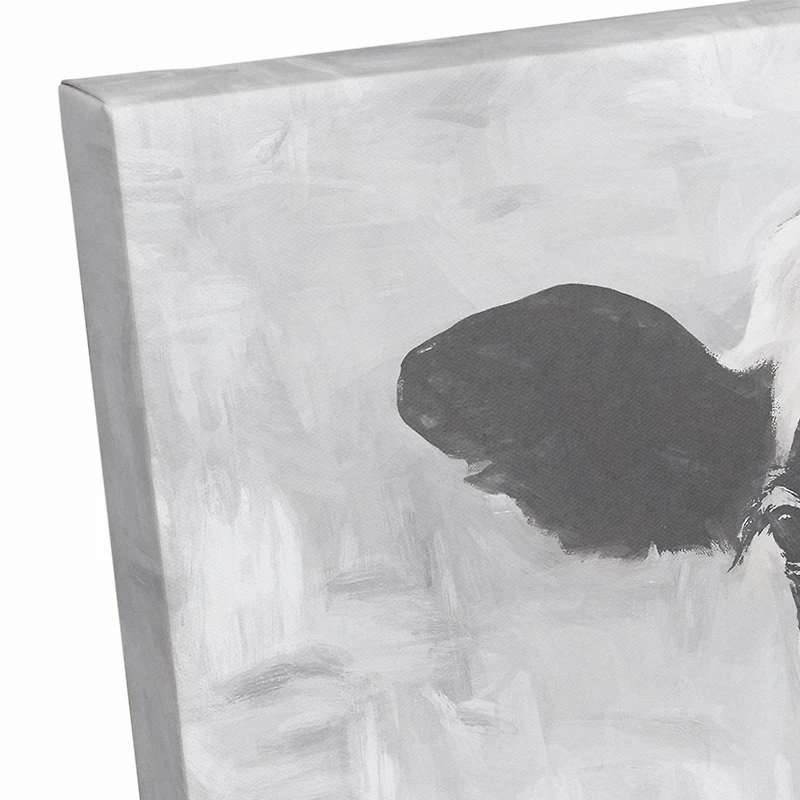 Monochromatic Cow 11" x 14" Canvas Wall Art