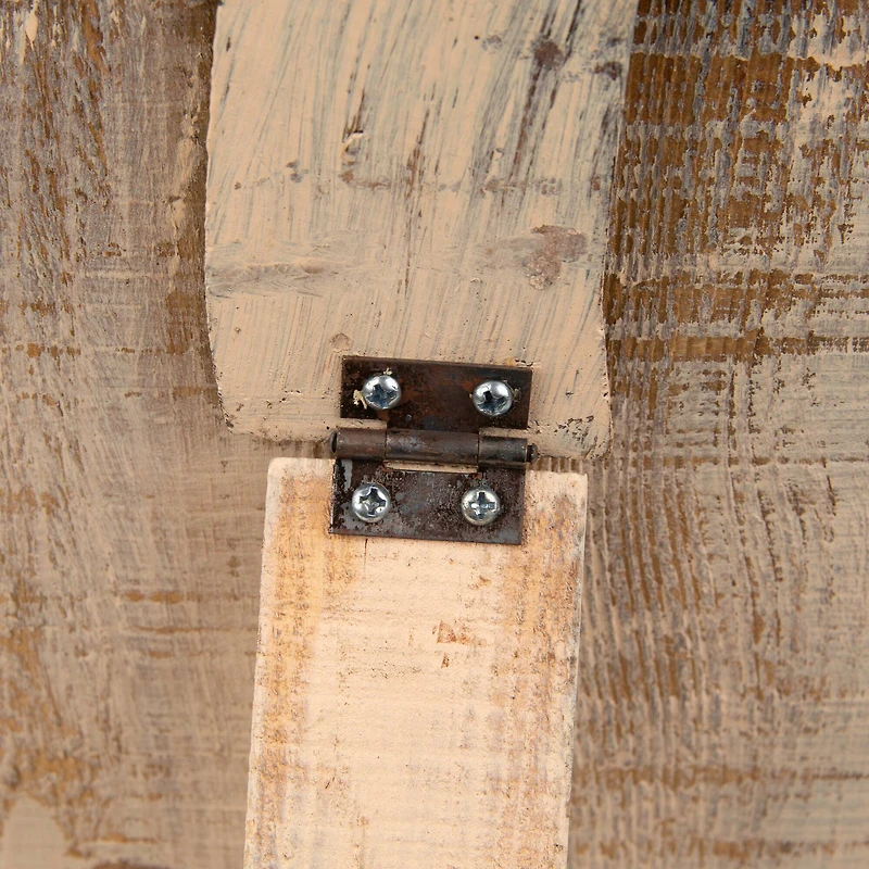 14.5" White Wooden Thanksgiving Pumpkin with Stem