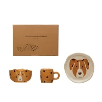 Hello Honey® Painted Dogs Child's Stoneware Dinnerware Set