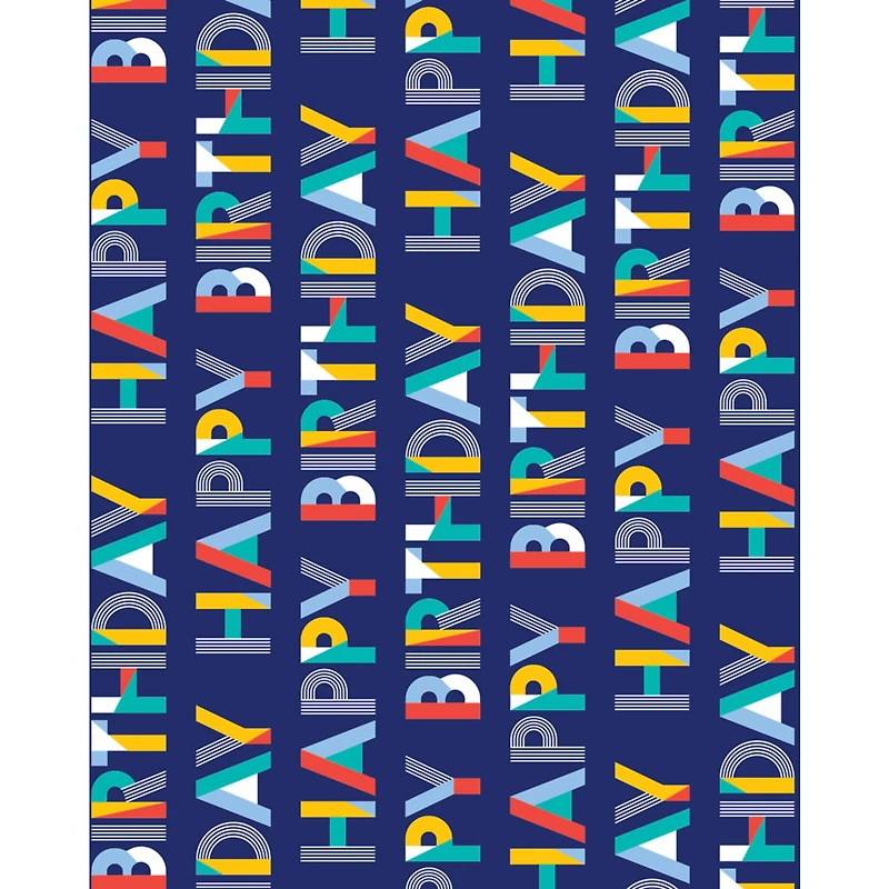 JAM Paper Rainbow Happy Birthday Design Tissue Paper, 12ct.