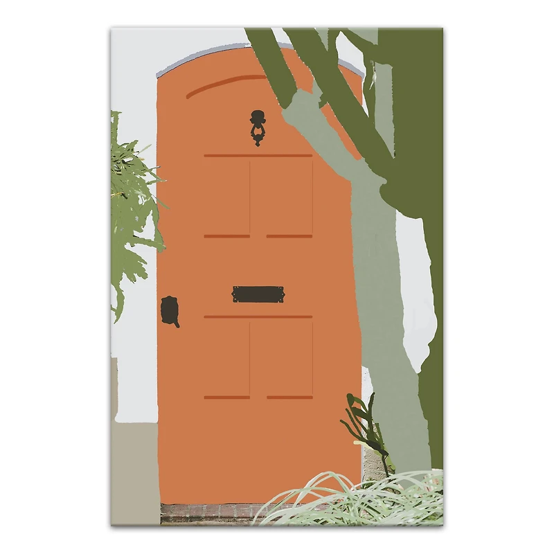 Door With Cactus 24" x 36" Canvas Wall Art