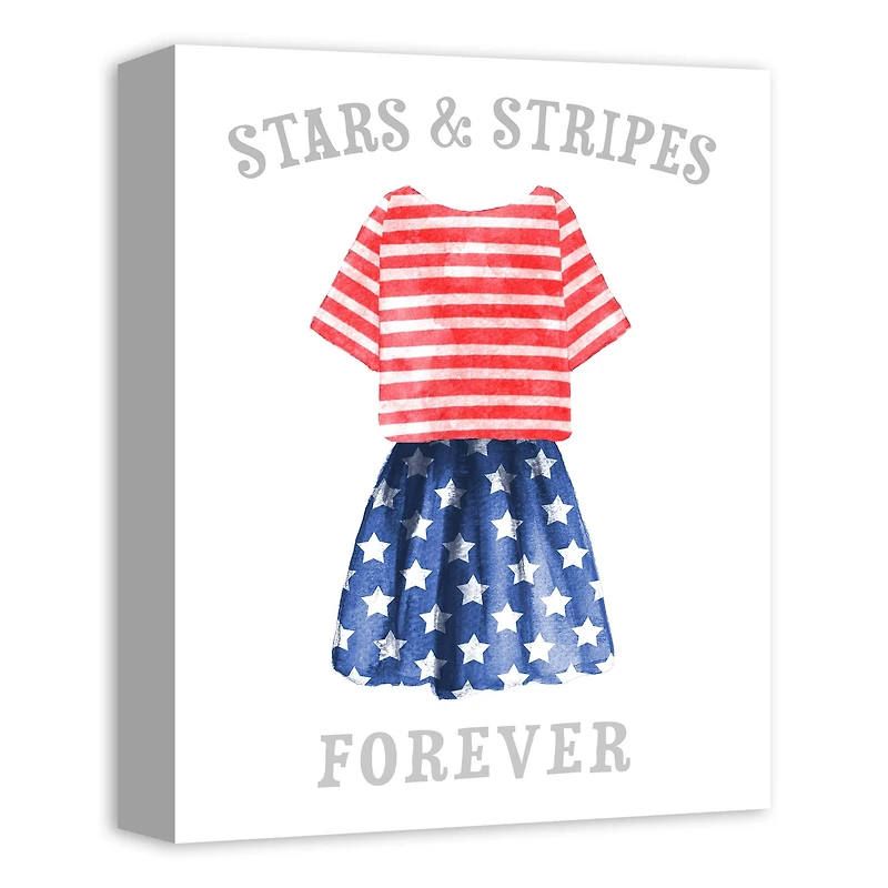 Stars & Stripes Outfit Canvas Wall Art