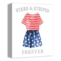 Stars & Stripes Outfit Canvas Wall Art