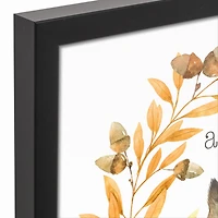 Nutty For Fall Canvas Wall Art with Black Frame
