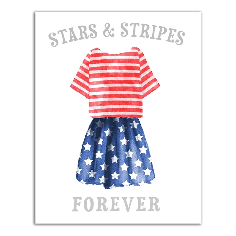 Stars & Stripes Outfit Canvas Wall Art